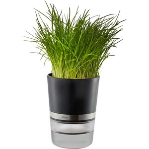 Produktbild für Übertopf Gefu Kräutertopf Botanico, schwarz, Ø 14 x 19 cm