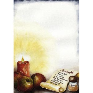 Produktbild für Weihnachtsbriefpapier Böttcher-AG wb749, Bratapfel