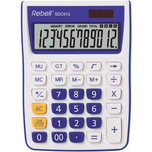 Produktbild für Taschenrechner Rebell SDC912, weiß/violett