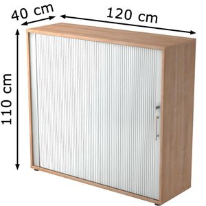 Produktbild für Rollladenschrank Hammerbacher 1733S, aus Holz