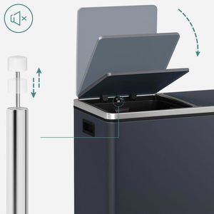 Produktbild für Mülleimer Songmics LTB60GS, rauchgrau