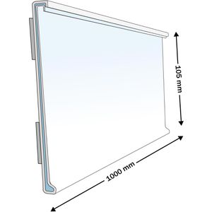 Produktbild für Scannerschiene Böttcher-AG DBR 105, mit C-Raste, 1000 x 105 mm