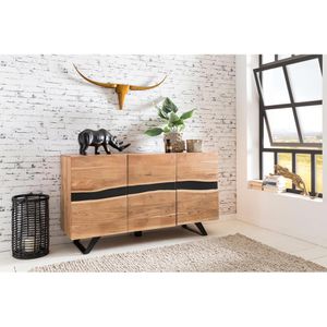 Produktbild für Sideboard Wohnling Satara WL5.194, aus Massivholz, akazie