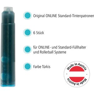 Produktbild für Füllerpatronen Online türkis