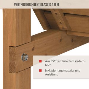 Produktbild für Hochbeet VegTrug Klassik, aus Zedernholz