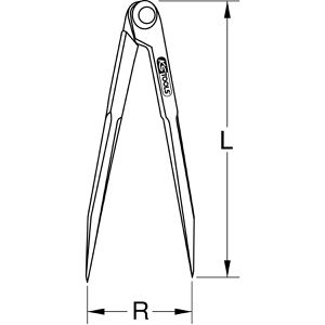 Produktbild für Anreißzirkel KS-Tools 300.0412, für Holz &amp; Metall