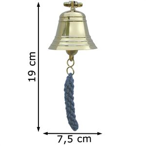 Produktbild für Schiffsglocke SEA-CLUB 7049, Ø 7,5cm, gold