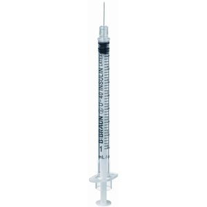 B.Braun Spritze Omnican 40, U-40, 1ml, mit Kanüle, Einweg, steril, 0,3 x 12mm, 100 Stück , 100 Stück