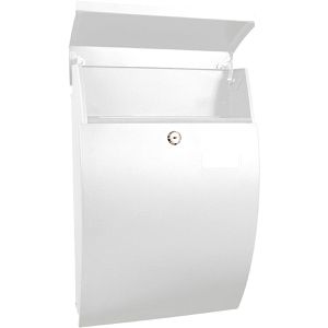 Produktbild für Briefkasten PROREGAL Geronan, weiß, aus Stahl
