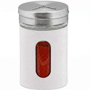 Gewürzgläser Relaxdays aus Glas, mit Edelstahlmantel & -deckel