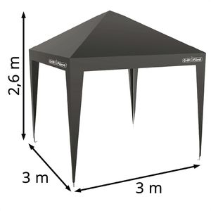 Produktbild für Pavillon Grillfürst 20-008, schwarz