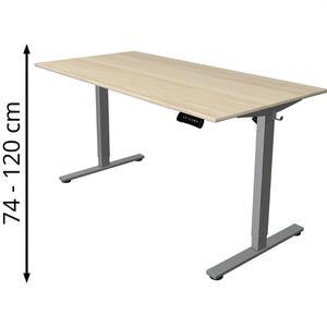 Produktbild für Schreibtisch Kerkmann Move small office, ahorn / silber
