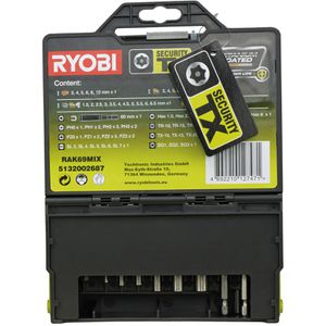 Produktbild für Bohrer-Bit-Set Ryobi RAK69MIX