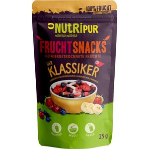 NutriPur Trockenfrüchte Der Klassiker, Früchte-Mix, gefriergetrocknet, 25g