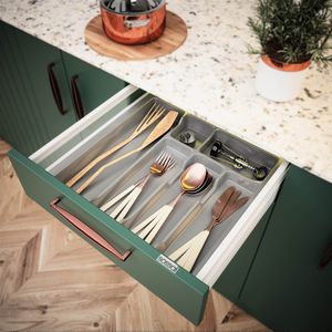 Produktbild für Besteckkasten Sossai Divio, anthrazit, aus Kunststoff