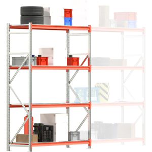 Produktbild für Weitspannregal Regalwerk EMMA, 4 Metallböden
