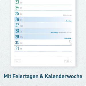 Produktbild für Streifenkalender Häfft 11405-7, Rainbow kompakt