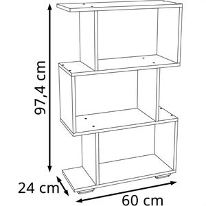 Produktbild für Bücherregal VCM Palusa M, 919018, sonoma eiche