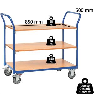 Produktbild für Tischwagen Fetra 1800, aus Metall &amp; Holz