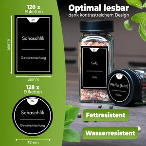 Produktbild für Gewürzgläser Clidor aus Glas, mit Kunststoffdeckel