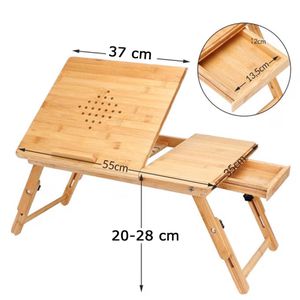 Produktbild für Laptoptisch CASARIA 106908, aus Bambus, höhenverstellbar