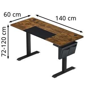 Produktbild für Schreibtisch Vasagle LSD016X01, braun / schwarz