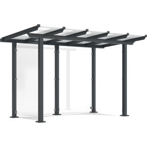 Produktbild für Personenunterstand WSM Passau P12, anthrazit, aus Metall