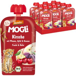 Produktbild für Fruchtpüree MOGLi Kirsche Quetschie, 94% Frucht demeter, BIO