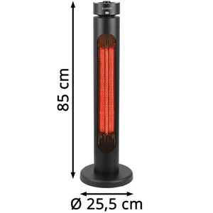 Produktbild für Heizstrahler Eurom 335538, Golden Shadow 2000 Tower, outdoor