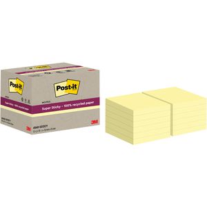 Produktbild für Haftnotizen Post-it Recycling Super Sticky, gelb