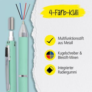 Produktbild für Multifunktionsstift Online Multipen 4-in-1, mint