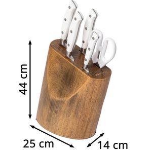 Produktbild für Messerset Arcos Riviera Blanc 235024, mit Messerblock
