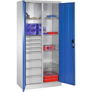 Produktbild für Werkzeugschrank CP-Möbel 8921-305, aus Metall, grau / blau