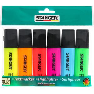 Produktbild für Textmarker Stanger fluorescent, 6 Stück