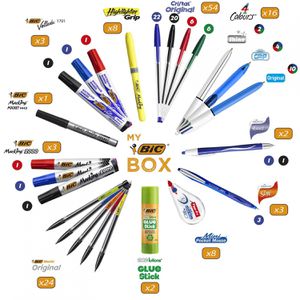 Produktbild für Schreibset Bic My Bic Box Mix, 933953, 124-teilig