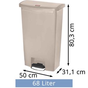 Produktbild für Mülleimer Rubbermaid Slim Jim Step-On, 1883460