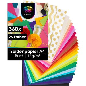 Seidenpapier OfficeTree A4, 26 Farben