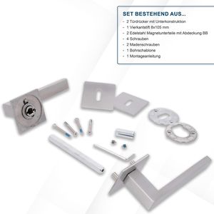 Produktbild für Drückergarnitur Alpertec Chemnitz-R Square BB