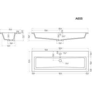 Produktbild für Waschtisch Posseik Portus 1000 SlimLine, hängend, eiche gold