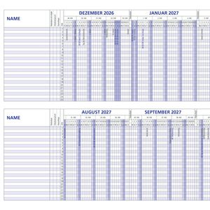 Produktbild für Urlaubsplaner Zettler 992, Jahr 2027