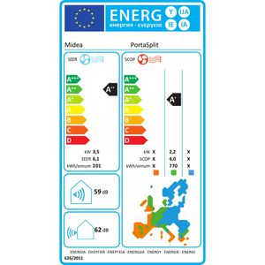 Produktbild für Klimagerät Midea PortaSplit, 12000 BTU/h