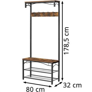Produktbild für Garderobenständer Vasagle HSR45BX, schwarz