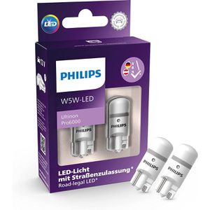 Philips Auto-Lampe Ultinon Pro6000 LED 11961HU60X2, W5W, 12V, 2 Stück –  Böttcher AG
