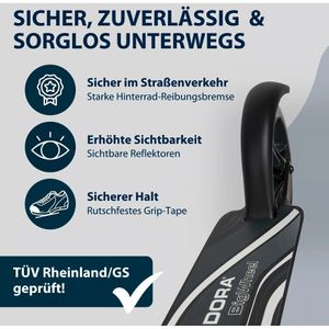 Produktbild für Scooter Hudora BigWheel 205, Aluminium, schwarz/anthrazit