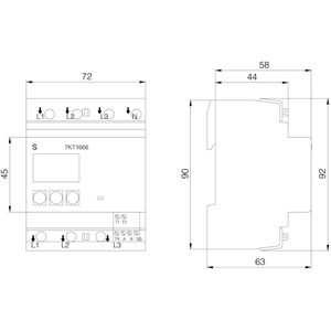 Produktbild für Stromzähler Siemens 7KT1666, digital, MID