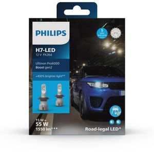 Produktbild für Auto-Lampe Philips Ultinon Pro6000 HL Boost 11972U60B2X2