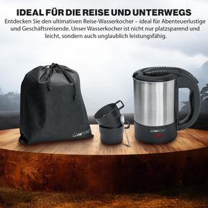 Produktbild für Wasserkocher Clatronic WKR3624 Reisekocher, silber