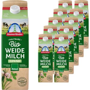 Produktbild für Milch Ammerländer fettarme H-Weidemilch, Fettgehalt 1,5%
