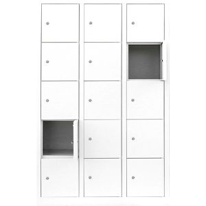 Produktbild für Schließfachschrank Lüllmann 523537, weiß