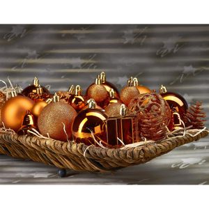 Produktbild für Weihnachtskugeln BRUBAKER 8000.10, orange